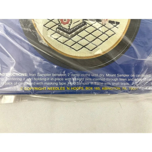 VTG Needles N' Hoops Victorian John Sampler Floss Embroidery Linen Kit #241 NEW - Picture 3 of 6